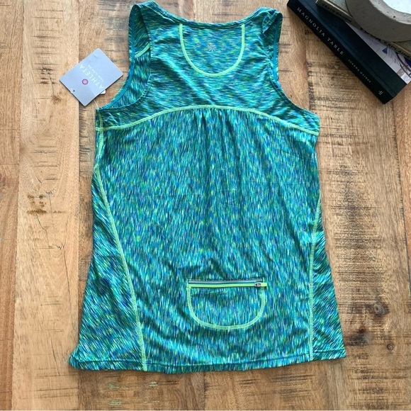 Athleta Womens Green Blue Burnout Running Athletic Tank Size Small - Picture 4 of 13